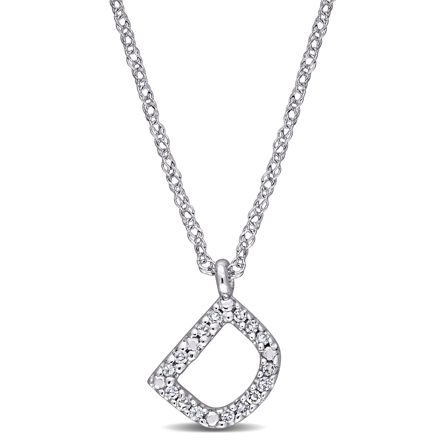 Round Cut Cubic Zirconia in 925 Sterling Silver Necklace 4