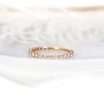 Stunning 0.55 TCW Round Moissanite Stones Half Eternity Wedding Band 1