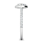 Stunning 0.3 CT Round Moissanite Stones Pave & Halo Wedding Band 4