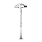 Stunning 0.3 CT Round Moissanite Stones Pave & Halo Wedding Band 4