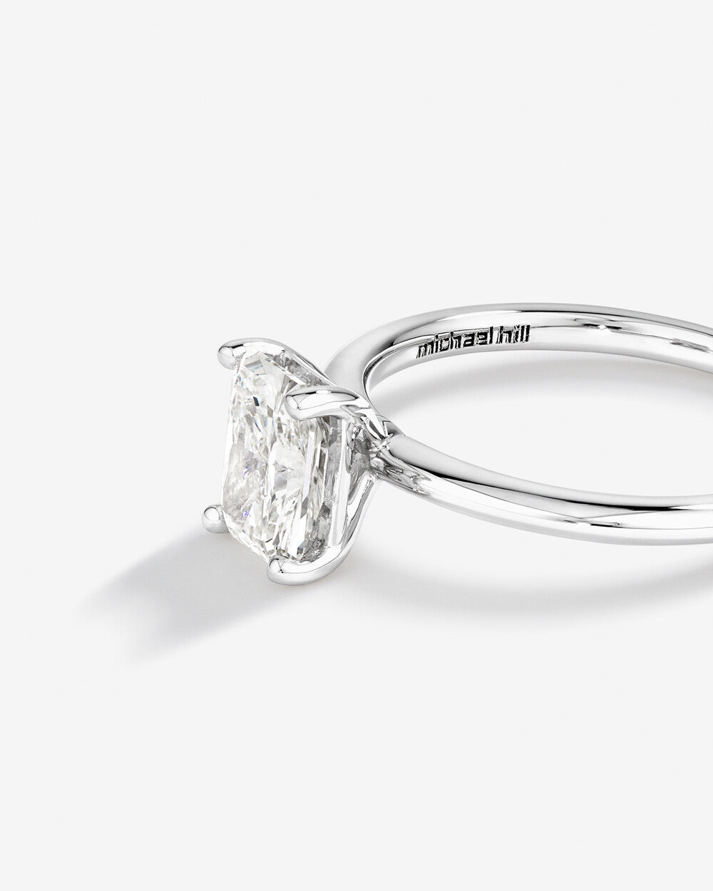 Stunning 1.25 CT Radiant Moissanite Engagement Ring in Solitaire Design 3
