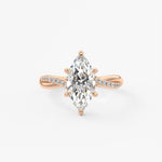 Marquise Twisted Pave Lab Grown Diamond Engagement Ring