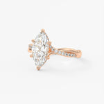 Marquise Twisted Pave Lab Grown Diamond Engagement Ring