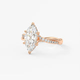 Marquise Twisted Pave Lab Grown Diamond Engagement Ring