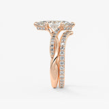 Marquise Twisted Pave Lab Grown Diamond Engagement Ring