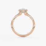 Marquise Twisted Pave Lab Grown Diamond Engagement Ring