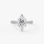 Marquise Twisted Pave Lab Grown Diamond Engagement Ring