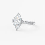 Marquise Twisted Pave Lab Grown Diamond Engagement Ring