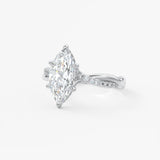 Marquise Twisted Pave Lab Grown Diamond Engagement Ring