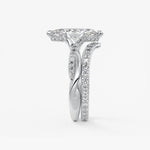 Marquise Twisted Pave Lab Grown Diamond Engagement Ring