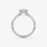 Marquise Twisted Pave Lab Grown Diamond Engagement Ring