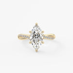 Marquise Twisted Pave Lab Grown Diamond Engagement Ring