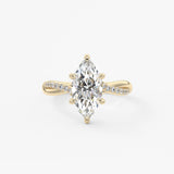 Marquise Twisted Pave Lab Grown Diamond Engagement Ring
