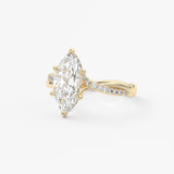 Marquise Twisted Pave Lab Grown Diamond Engagement Ring