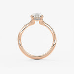 Pear Twisted Pave Lab Grown Diamond Engagement Ring