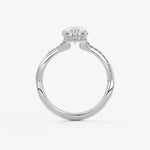 Pear Twisted Pave Lab Grown Diamond Engagement Ring
