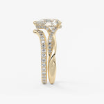 Pear Twisted Pave Lab Grown Diamond Engagement Ring