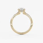 Pear Twisted Pave Lab Grown Diamond Engagement Ring