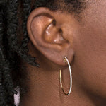 2.0 TCW Round Cut Moissanite Large Hoops Earrings in Gold 5