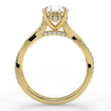 Stunning 2.11 CT Oval Moissanite Engagement Ring with Hidden Halo & Twisted Pave Design 3