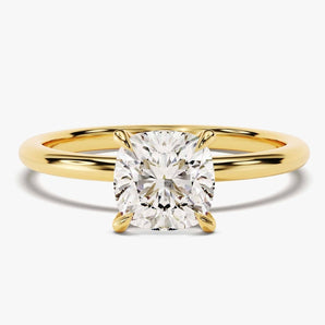 Stunning 1.50 CT Cushion Moissanite Engagement Ring with Solitaire Design