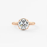Round Bezel Lab Grown Diamond Engagement Ring