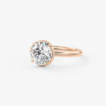 Round Bezel Lab Grown Diamond Engagement Ring