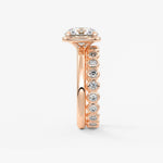 Round Bezel Lab Grown Diamond Engagement Ring