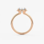 Round Bezel Lab Grown Diamond Engagement Ring