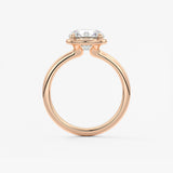 Round Bezel Lab Grown Diamond Engagement Ring