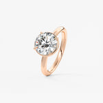 Round Bezel Lab Grown Diamond Engagement Ring