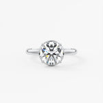 Round Bezel Lab Grown Diamond Engagement Ring