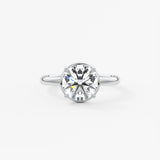 Round Bezel Lab Grown Diamond Engagement Ring