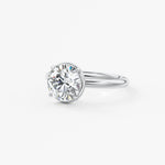 Round Bezel Lab Grown Diamond Engagement Ring