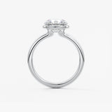 Round Bezel Lab Grown Diamond Engagement Ring