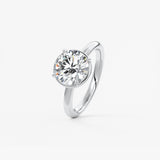 Round Bezel Lab Grown Diamond Engagement Ring