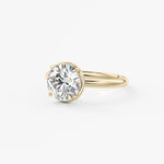 Round Bezel Lab Grown Diamond Engagement Ring