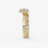 Round Bezel Lab Grown Diamond Engagement Ring