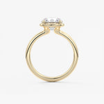 Round Bezel Lab Grown Diamond Engagement Ring