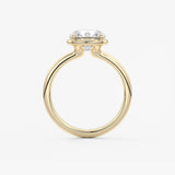 Round Bezel Lab Grown Diamond Engagement Ring