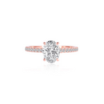 Stunning 1.0 CT Oval Moissanite Engagement Ring with Hidden Halo & Pave Design 1