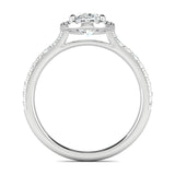 Stunning 0.5 CT Oval Moissanite Stones Engagement Ring In Halo & Pave Design 3