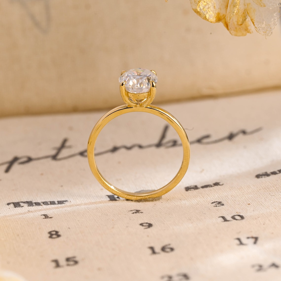 Stunning 2.0 CT Oval Moissanite Engagement Ring with Solitaire Design 9
