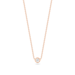 0.30 CT Round Moissanite Diamond Bezel Solitaire Pendant Necklace in Solid Gold 3