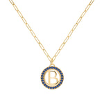 0.405 TCW Round Sapphire Lab Made Diamond - September Birthstone Necklace 6