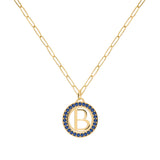 0.405 TCW Round Sapphire Lab Made Diamond - September Birthstone Necklace 6