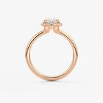 Oval Bezel Lab Grown Diamond Engagement Ring
