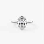 Oval Bezel Lab Grown Diamond Engagement Ring