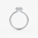 Oval Bezel Lab Grown Diamond Engagement Ring
