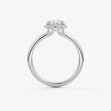 Oval Bezel Lab Grown Diamond Engagement Ring